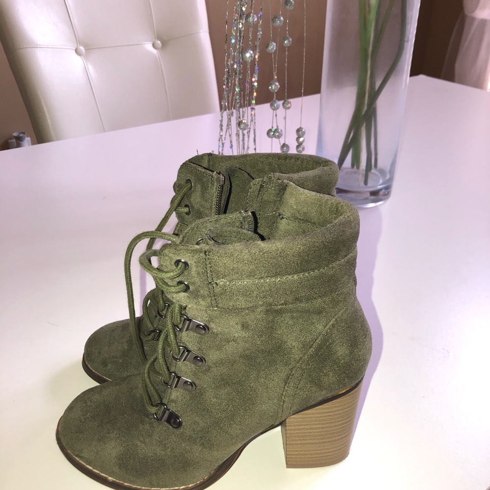 Candies Suede Combat Boots